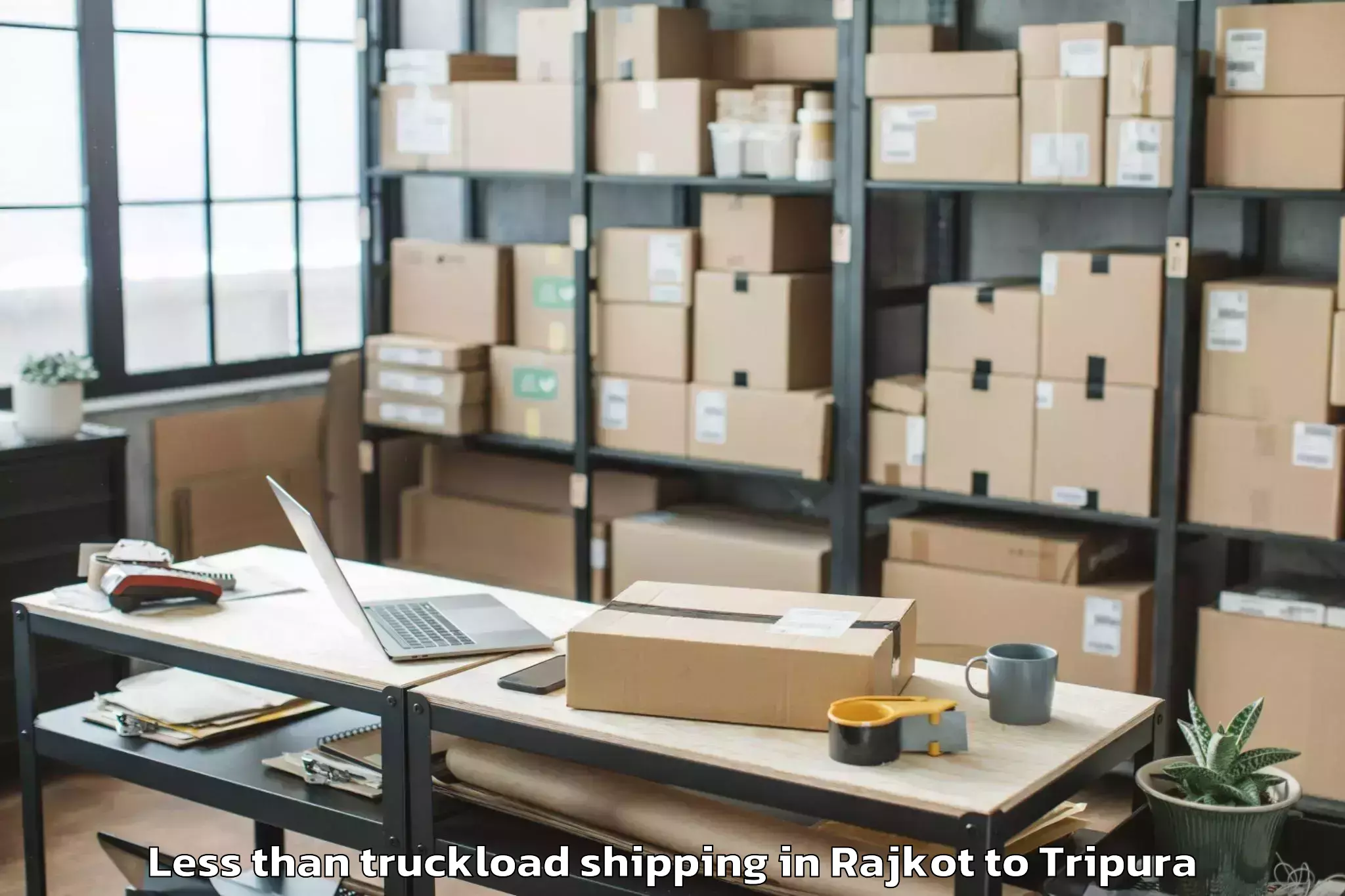 Book Rajkot to Boxanagar Less Than Truckload Shipping Online